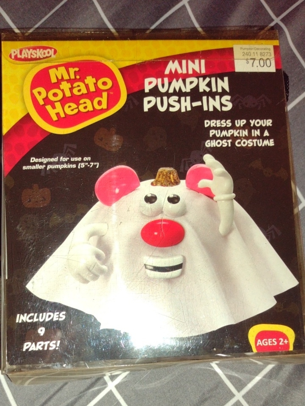 NIB Mr. Potato Head Pumpkin Push-ins Ghost Halloween Pumpkin Carving Accessory